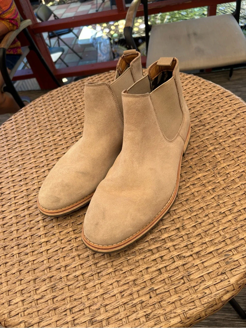 Men's Suede Chelsea Boots in Tan - Classic Slip-On Style
